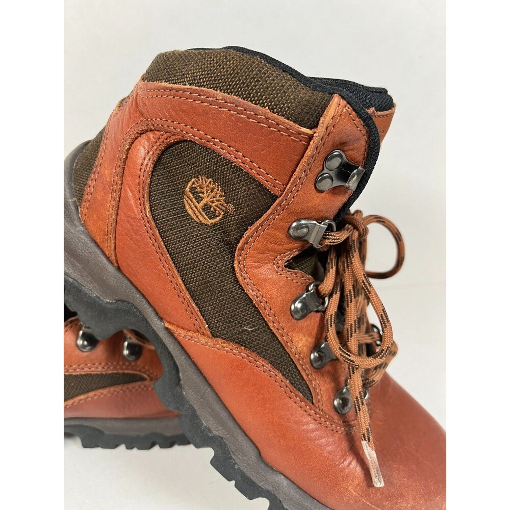 Timberland Womens Vintage Light brown leather Hiking Boots Size 8 ACT